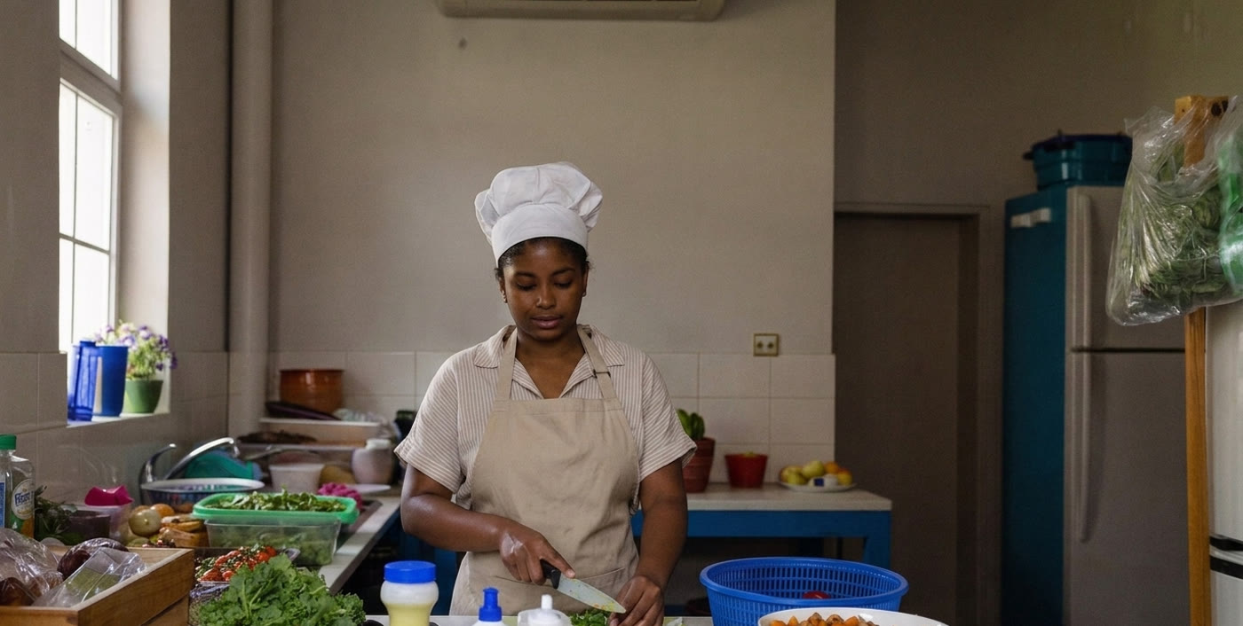 Préparation d'un repas au domicile
